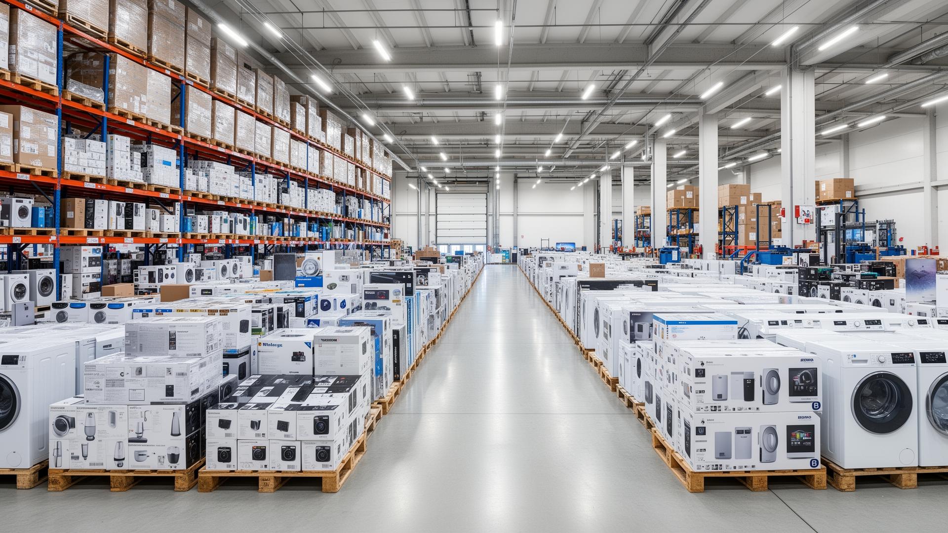 MetaMart warehouse with organized pallets